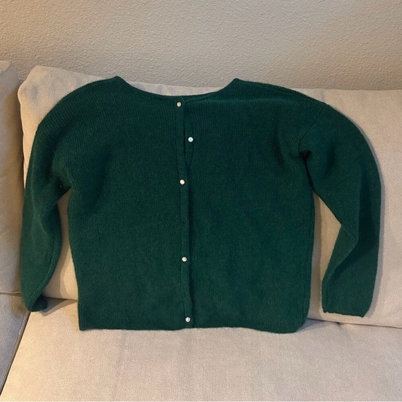 Sezane Forest Green Cardigan - Picture 3 of 6
